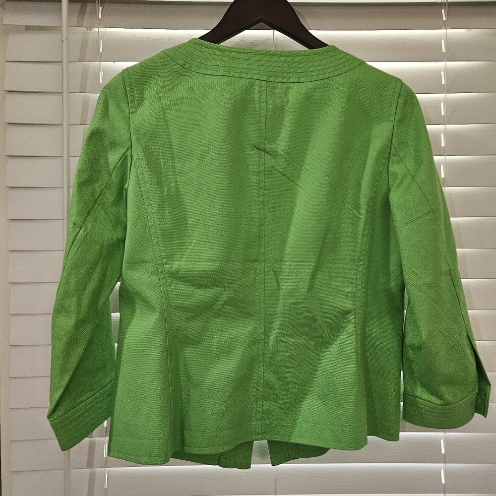 Talbots Lime Green Spring Single Button Collarles… - image 6